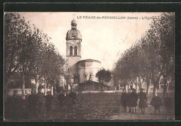 CPA Le Péage-de-Roussillon, L´Eglise 1931