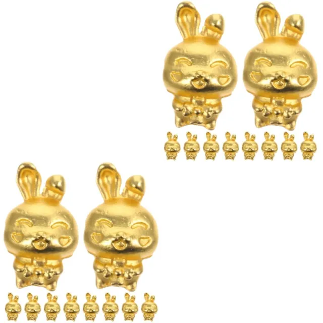 20 Pcs Shajin Rabbit 2023 Chinese Year of Lucky Pendants Charms Decorate
