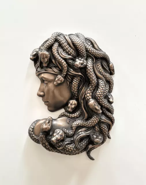 Medusa Wall Statue, 30 cm / 12", Bronze Wall Sculpture, Greek Mythology