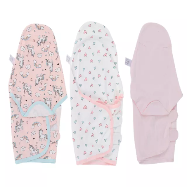 02 015 Swaddling Sack Lovely 3pcs Baby Swaddle Cartoon For Travel For Home