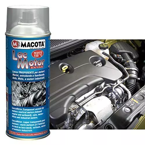 MACOTA Vernice Spray Trasparente Per Motore Auto Moto Motori Resistente 400 ML 2