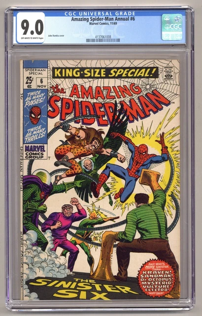 Amazing Spider-Man Annual #6 (CGC 9.0) John Romita cover 1969 Marvel Comics L231