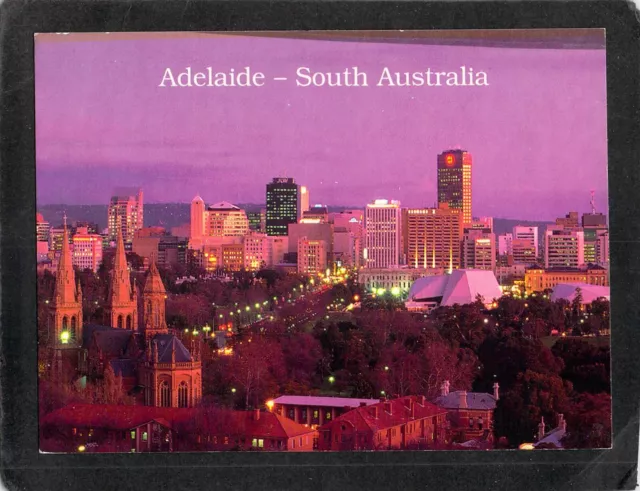 C2700 Australia SA Adelaide at dusk from St Peters Cathedral PU2001 postcard