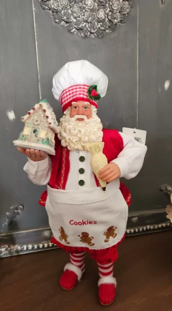 Weihnachtsmann Stehend Deko Figur Cookies Nikolaus  Weihnachten Christmas Shabby