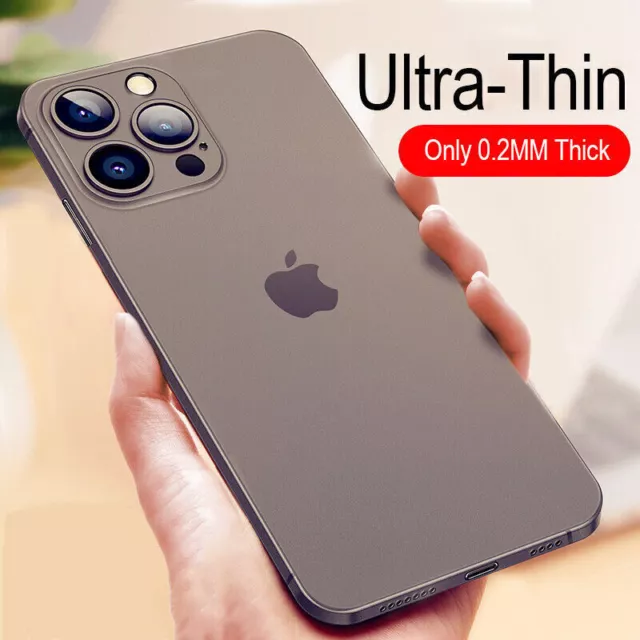 Ultra Thin Matte Case For iPhone 14 15 Pro Max 13 12 11 8 7 Shockproof 360 Cover