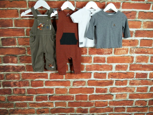 Baby Boys Bundle Age 3-6 Months Next Gap Disney Tigger Dungarees Tees Set 68Cm