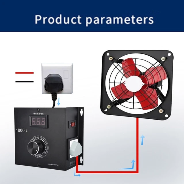10000W Voltage Regulator SCR Electronic Temperature Motor FAN Speed-Controller