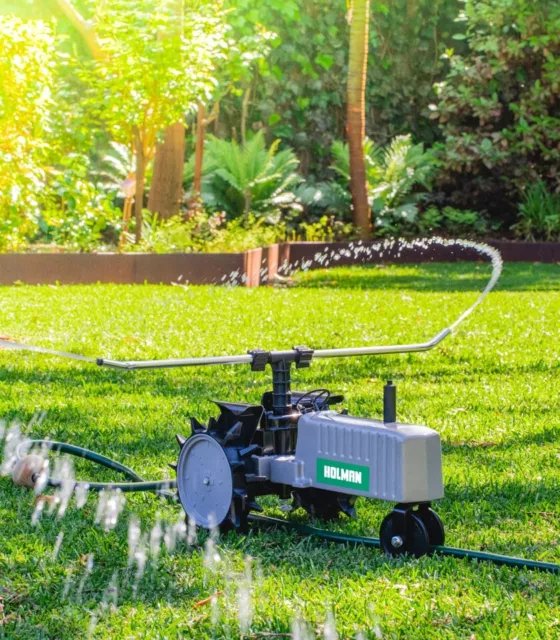 Holman Travelling Sprinkler Irrigation Grass Tractor Self Propelled Large Lawns 2