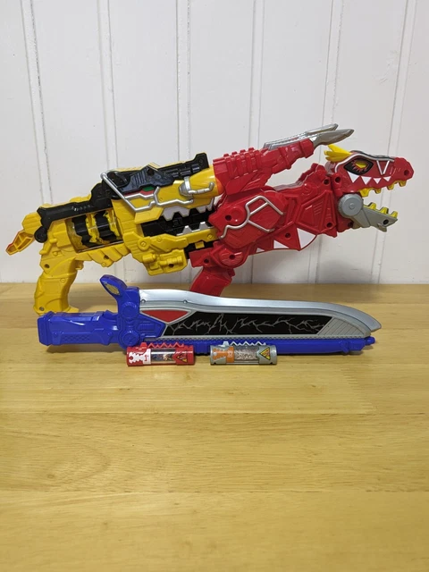 Power Ranger Yellow Gun POWER RANGERS DINO Charge Yellow & Red Morpher Guns Sword & 2x Chargers ...