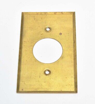 Vintage Large Hole Outlet Brass Switch Plates Cover   #1 2