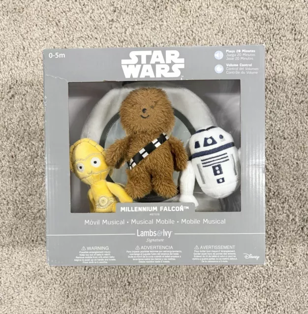 *NEW IN BOX!* Star Wars Millennium Falcon Musical Baby Crib Mobile