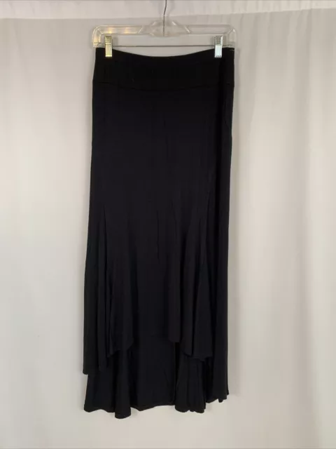 Karen Kane Black Jersey Knit Maxi Long Skirt Hi Low Stretch Size Small NWOT