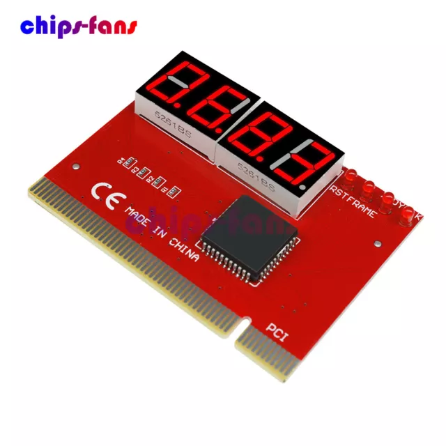 LED 4 Digit Analysis Diagnostic Tester POST Card PCI PC Analyzer Motherboard CF