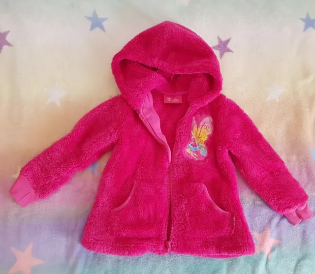 BARBIE Size 5 Plush Pink Fairytopia Furry Jacket