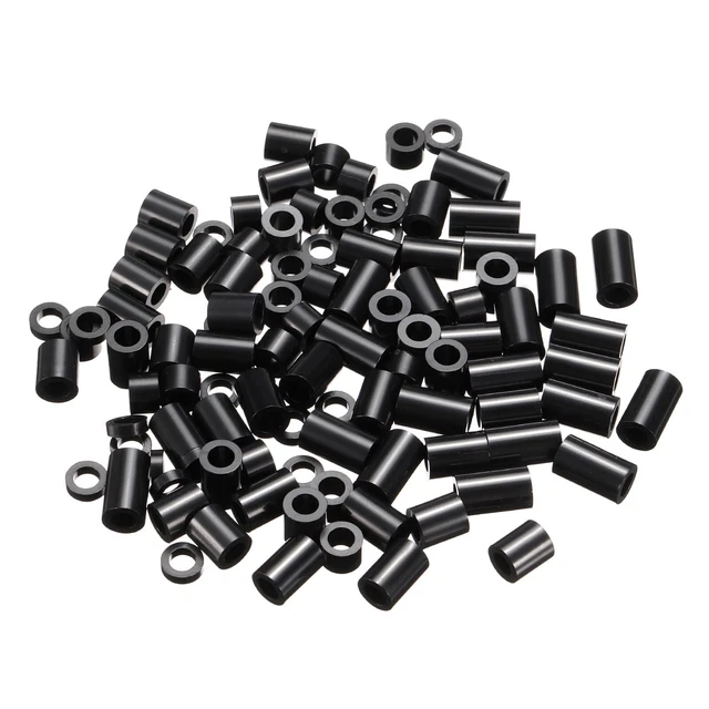 Rond Entretoise Rondelle 100 Paquet 2, 5, 8, 10, 12mm Long pour M4 Vis Bloc