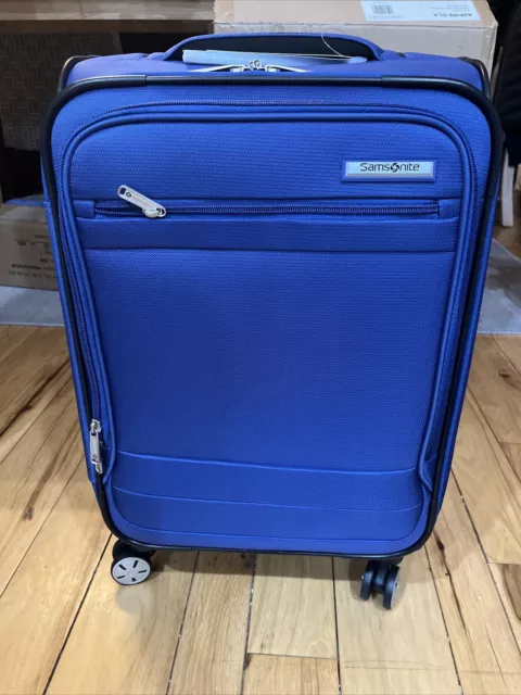 Samsonite Aspire DLX Softside Expandable Carry On Exp Spinner 20” Blue New