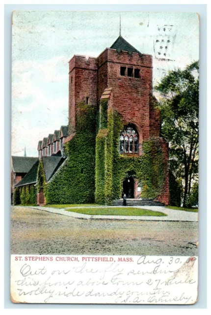 1905 St. Stephens Church View Pittsfield Massachusetts MA Antique Postcard