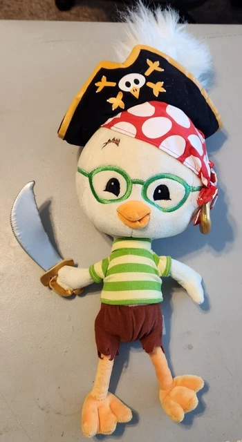 Disney Store Chicken Little Pirate Plush Stuffed Animal w/ Hat Sword 17" 17in