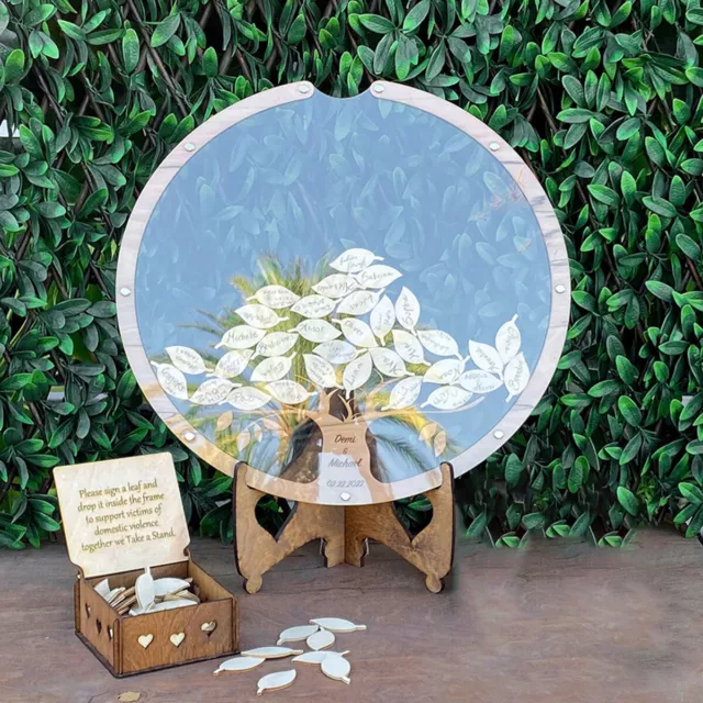 Wedding Guest Book Kit Wooden Transparent Guest Book Drop Box Romantic🥋