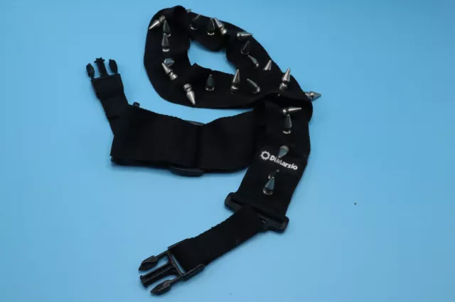 DiMarzio Cliplock Nylon Guitar Strap Aftermarket Punk Rock Metal Studded Spikes