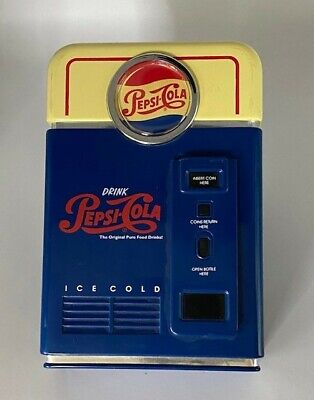 Vintage PEPSI COLA Retro Soda Vending Machine BANK (w/Coin Sorter) Plastic POP