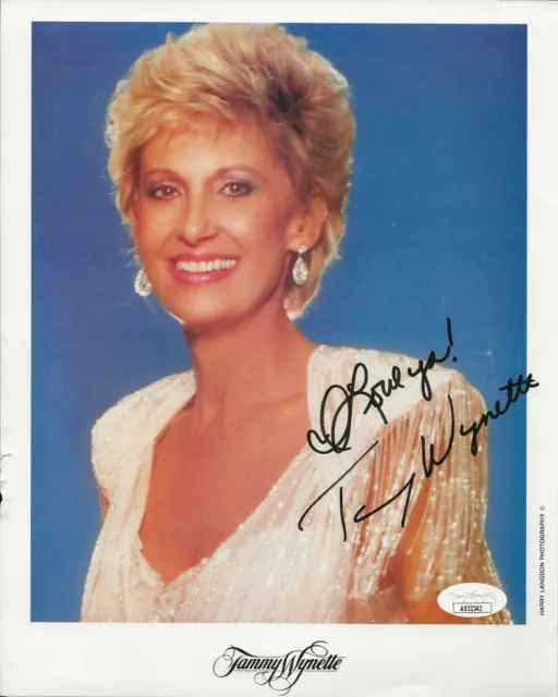 Tammy Wynette REAL hand SIGNED Photo JSA COA Autographed Country Legend