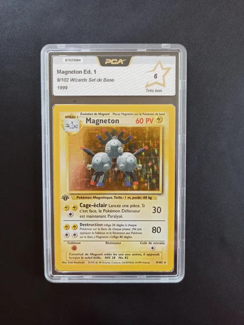 Carte Pokémon Magneton 9/102 Holo Edition 1 - Set de Base - FR - PCA 6