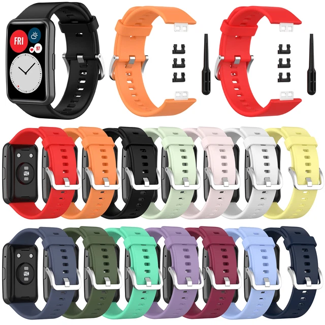 Silikon Sport Uhren Armband Ersatzband Für Huawei Watch Fit SmartWatch Strap