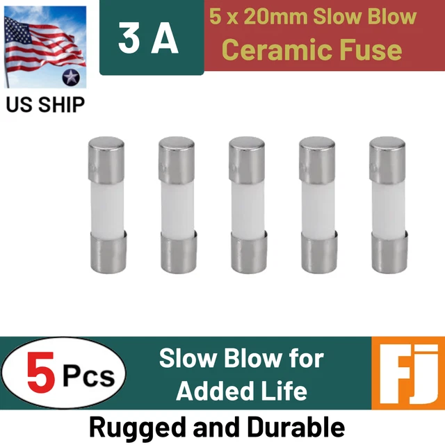 sourcingmap 30 Pcs 250V 1.5A F1.5AL Quick Fast Blow Glass Tube Fuses 5mm x 20mm sourcingmap 30 Pcs 250V 1.5A F1.5AL Quick Fast Blow Glass Tube Fuses 5mm x 20mm
