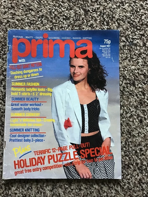 PRIMA - VINTAGE fashion magazine with patterns - August 1987 EUR 8,17 ...