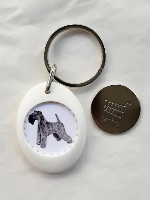 Kerry Blue Terrier Trolley Token Coin Keyring