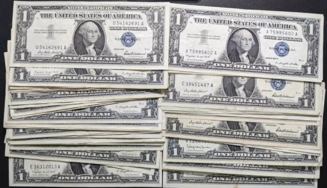Fine or Better $1 One Dollar Silver Certificate Nice Notes