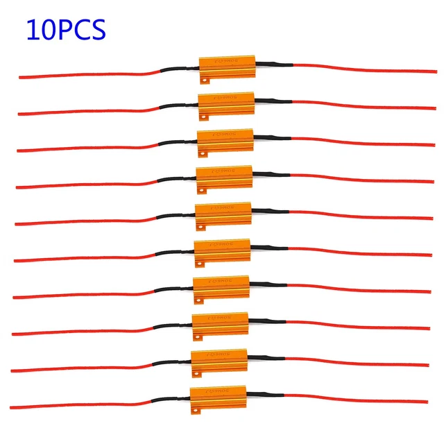10 x ampoule à résistance de charge de voiture dorée fixe hyper flash rapide