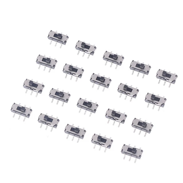 20pcs MSS-22D18 Toggle switch 2P2T handle high 2MM SMD Slide Switch DC 12V