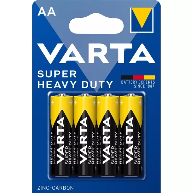 8 x Varta SuperLife Mignon AA MN1500 R6 LR6 1,5V Zink-Kohle Batterie Typ 2006