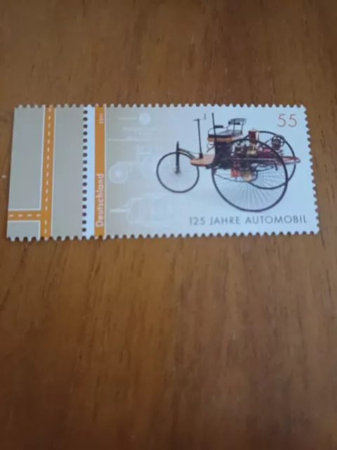 BRD 2011 Briefmarke 55 Cent Rand links "125 Jahre Automobil" MiNr 2867 pf nk