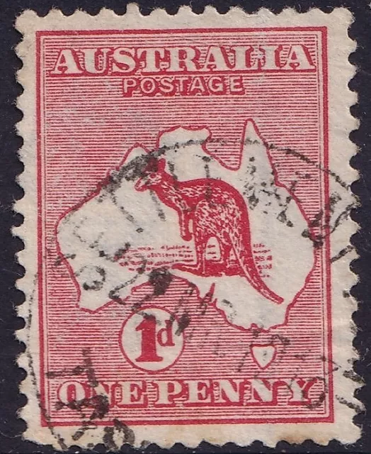 TASMANIA 1d Kangaroo 1ST WMK *SETTLEMENT POINT* POSTMARK FINE-VF USED CDS RARE