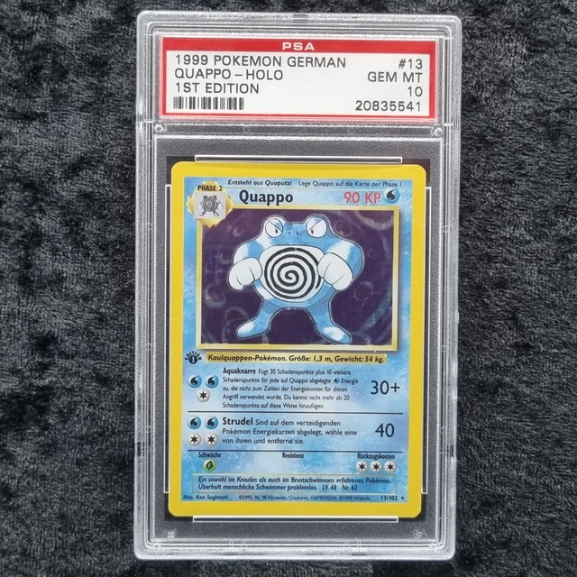 Pokemon Karten PSA 10 Quappo Holo 1st Edition Base Set German Pokemonkarten