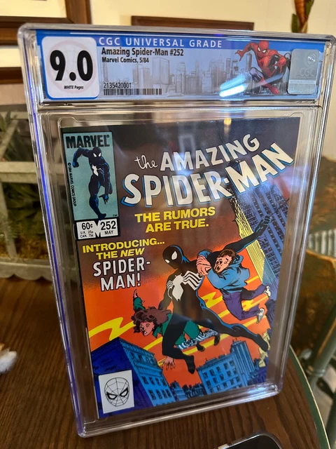 Amazing Spider-Man #252 CGC VF/NM 9.0 White Pages 1st Appearance Black Costume!