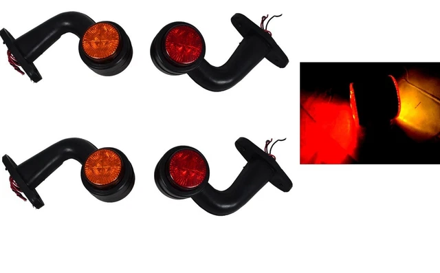 Feux arrière clignotants latéraux | Rouge + blanc ... - Grandado