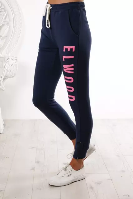 Elwood Womens Huff N Puff Track Pants Cuffed Hem Casual Sports Gym Trousers XS-L