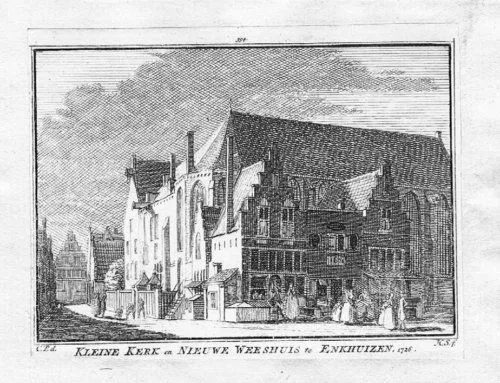 1750 - Enkhuizen Kerk Nederland Holland Kupferstich engraving gravure