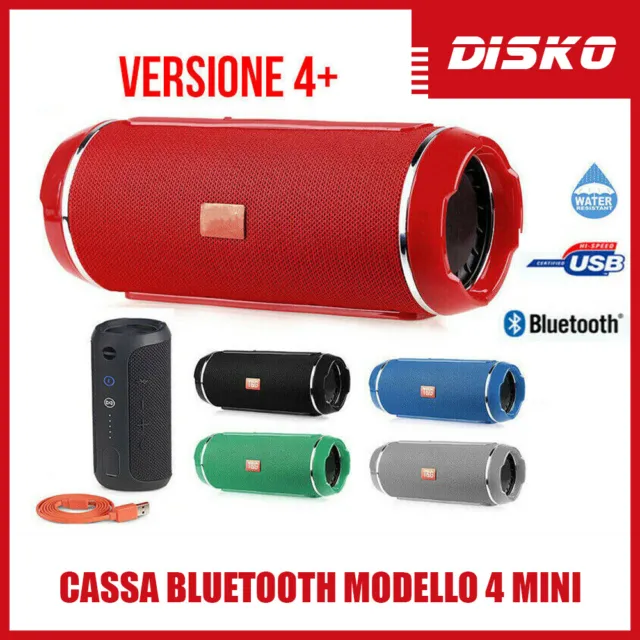 Cassa Bluetooth Altoparlante Speaker Charge 4 Mini A+ Usb Wifi 20W Waterproof