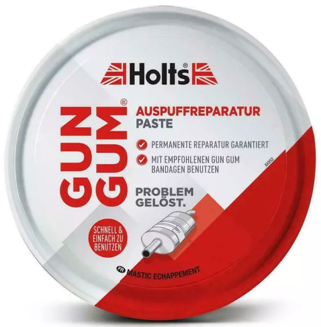 Holts GUN GUM Auspuff-Reparatur-Paste 200g gasdicht asbestfrei Dichtmasse Fire