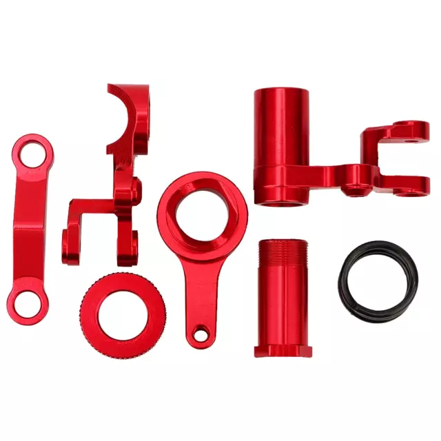 RC Steering Kit Red Metal Bearing Steering Assembly Compatible With Slash