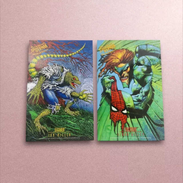 Lote promocional Fleer Ultra Spider Man 1995 ultraimpresiones (10""x6,5