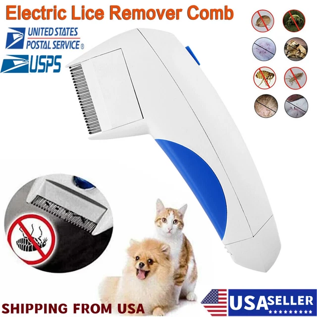 Electric Flea Zapper Lice Remover Hair Comb Brush for Pet Cat Dog Cleaning Tool