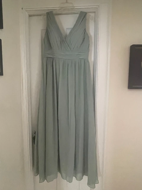 Revelry Kiera Chiffon Dress in Sage Petite 12