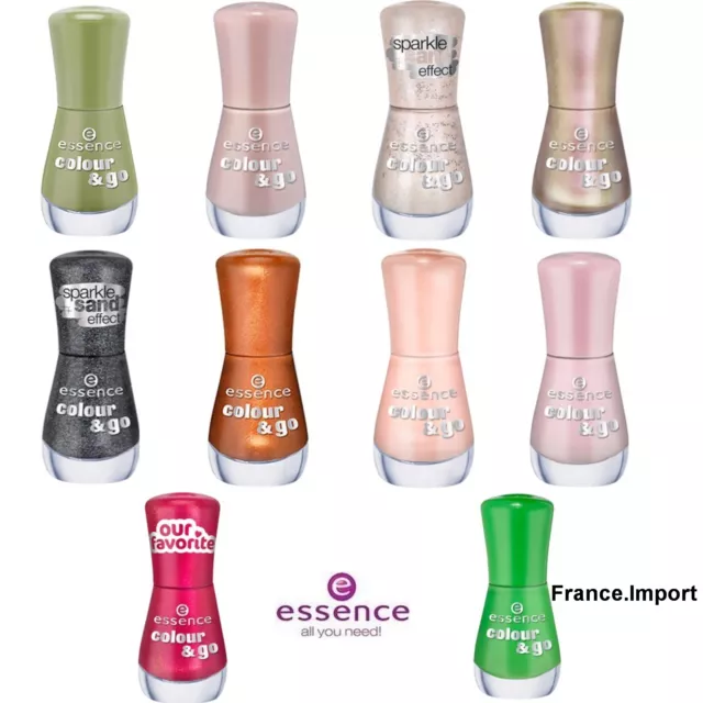 PORT GRATUIT - 1 VERNIS A ONGLES 10 TEINTES (161 à 170) 8ml COLOUR GO - ESSENCE