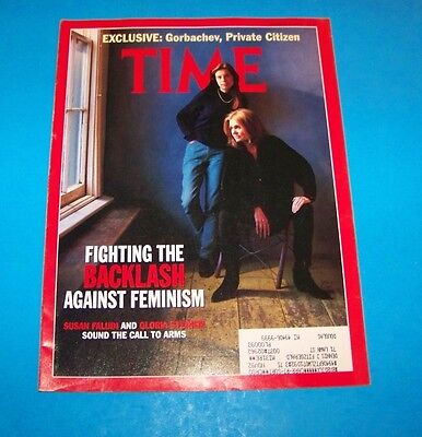 Time Magazine Susan Faludi & Gloria Steinem "... Backlash Against Feminism" 1992